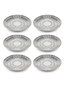 Hermia DNR0079 Set de Platos de Postre Multicolor de Porcelana (6 Piezas) Fabricados con 100% Porcelana